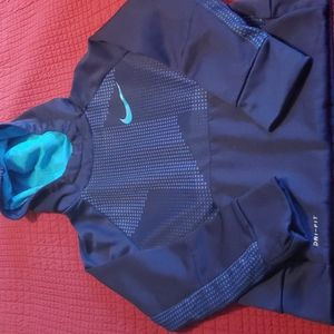 Nike thermafit youth hoodie-size Small- blue